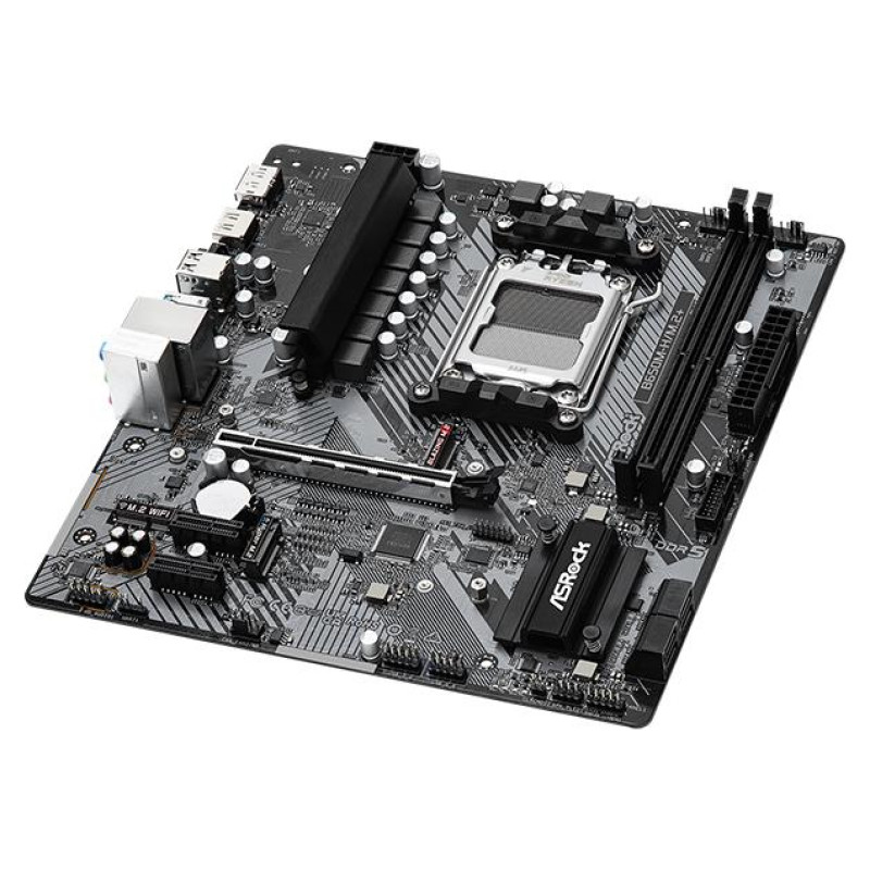 Asrock Mainboard|ASROCK|AMD B650|SAM5|Micro-ATX|Memory DDR5|Memory slots 2|1xPCI-E|2xPCI-Express 4.0 1x|1xPCI-Express 4.0 16x|1xM.2|1xHDMI|1xDisplayPort|1xAudio-In|1xAudio-Out|1xMicrophone|2xUSB 2.0|3xUSB 3.2|1xUSB-C|1xRJ45|B650M-H/M.2+