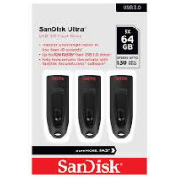 Sandisk MEMORY DRIVE FLASH USB3 64GB/3PK SDCZ48-064G-G46T SANDISK