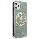 Guess GUHCN58PCUGLKA iPhone 11 Pro khaki hard case 4G Circle Glitter