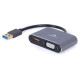 Gembird I/O ADAPTER USB3 TO HDMI/VGA/GREY A-USB3-HDMIVGA-01 GEMBIRD