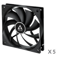 Arctic F12, 3-pin, 120mm, Case Fans, black, 5 pcs