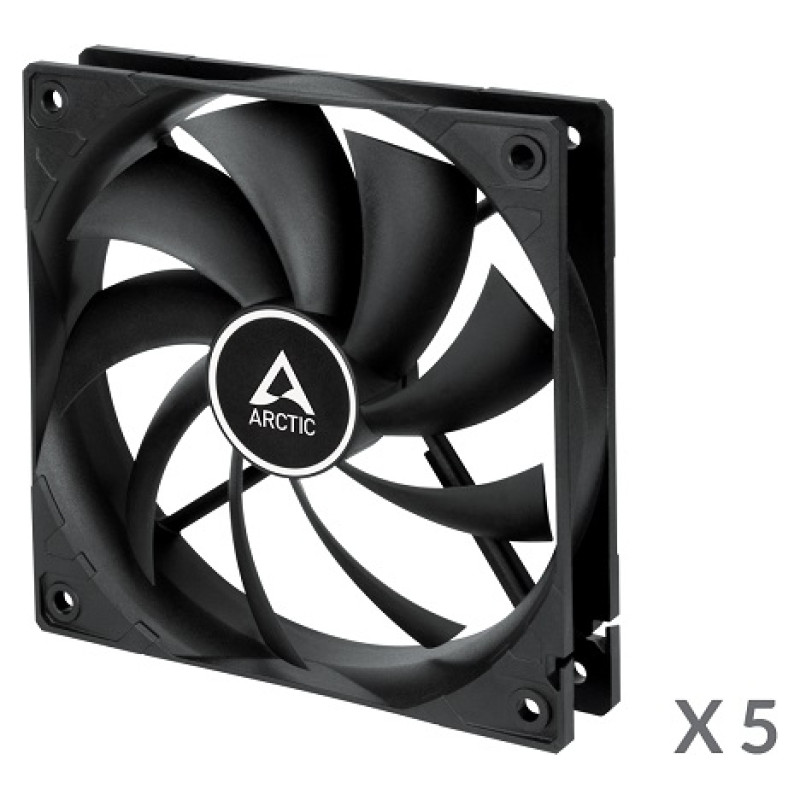 Arctic F12, 3-pin, 120mm, Case Fans, black, 5 pcs