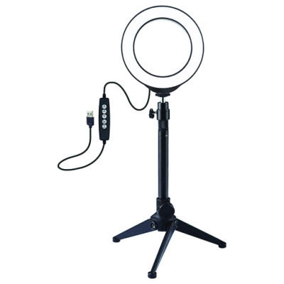 Puluz LED Ring Lamp 12cm With Desktop Tripod Mount Up To 24.5cm, USB, RGBW