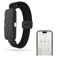 Homedics SS-WB100BK-WW WakeBand, Your Silent Alarm, Black