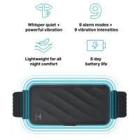 Homedics SS-WB100BK-WW WakeBand, Your Silent Alarm, Black