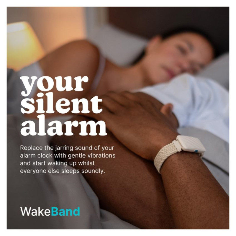 Homedics SS-WB100BK-WW WakeBand, Your Silent Alarm, Black