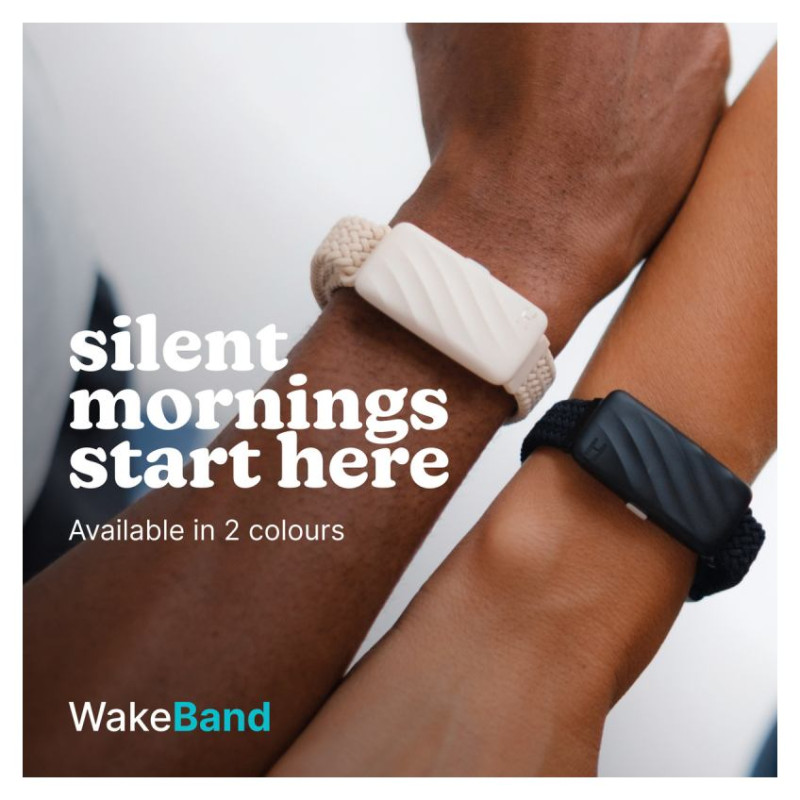 Homedics SS-WB100BK-WW WakeBand, Your Silent Alarm, Black