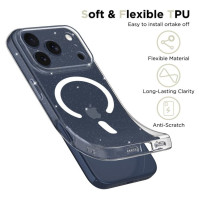 Tech-Protect FlexAir MagSafe Case for iPhone 17 Pro - Clear Glitter