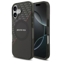 Mercedes AMG Double Layer Transparent Rhombs MagSafe Case for iPhone 17 - Black and Red