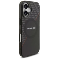 Mercedes AMG Double Layer Transparent Rhombs MagSafe Case for iPhone 17 - Black and Red