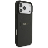 Guess Grained Ring MagSafe case for iPhone 17 Pro Max - black