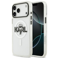 Karl Lagerfeld IML Karl Sketch Logo MagSafe Case for iPhone 17 Pro Max - Transparent