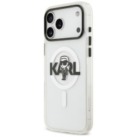 Karl Lagerfeld IML Karl Sketch Logo MagSafe Case for iPhone 17 Pro Max - Transparent