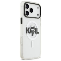 Karl Lagerfeld IML Karl Sketch Logo MagSafe Case for iPhone 17 Pro Max - Transparent