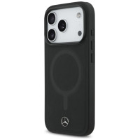 Mercedes Plain Smooth Leather MagSafe Case for iPhone 17 Pro - Black