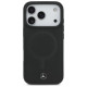 Mercedes Plain Smooth Leather MagSafe Case for iPhone 17 Pro - Black