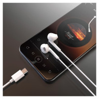Dudao X3C In-Ear Wired USB-C Headphones 1.2m - White