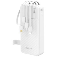 Dudao K11 Pro 20000mAh Powerbank with Built-in Cables - White