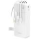Dudao K11 Pro 20000mAh Powerbank with Built-in Cables - White