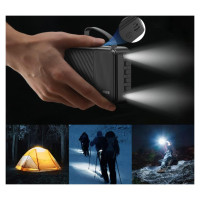 Dudao K11 Pro 20000mAh Powerbank with Built-in Cables - White