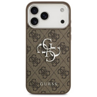 Guess 4G Big 4G Classic Logo Case for iPhone 17 Pro Max Brown - Silver