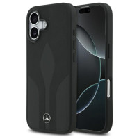 Mercedes Leather The Move MagSafe case for iPhone 17 - black