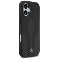 Mercedes Leather The Move MagSafe case for iPhone 17 - black