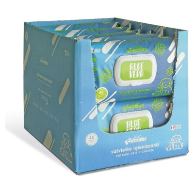 Record Tīro&scaron;as salvetes suņiem/kaķiem Maxi ALOE VERA 40 gb.
