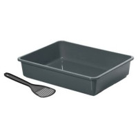 Record Atvērtā kaķu tualete ar lāpstiņu 43x33x9 cm, dažādas krāsas