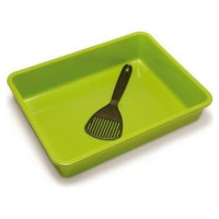 Record Atvērtā kaķu tualete ar lāpstiņu 43x33x9 cm, dažādas krāsas