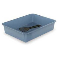 Record Atvērtā kaķu tualete ar lāpstiņu 43x33x9 cm, dažādas krāsas