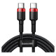 Baseus CATKLF-AL91 USB-C - USB-C PD QC cable 100W 5A 480Mb/s 2m - black and red