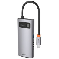 Baseus Metal Gleam 4in1 multifunctional HUB USB Type C - USB Type C Power Delivery 100 W / HDMI 4K 30 Hz / 1x USB 3.2 Gen 1 / 1x USB 2.0 (CAHUB-CY0G)