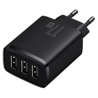 Baseus Compact charger 3x USB 17W black (CCXJ020101)