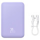 Baseus Magnetic Mini 20000 mAh 20W Powerbank - purple + USB-C / USB-C cable