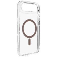Puro Lite Mag TPU+PC Case Compatible with MagSafe for iPhone 17 Air - Transparent with Brown Ring