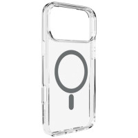 Puro Lite Mag TPU+PC Case Compatible with MagSafe for iPhone 17 Pro - Transparent with Gray Ring