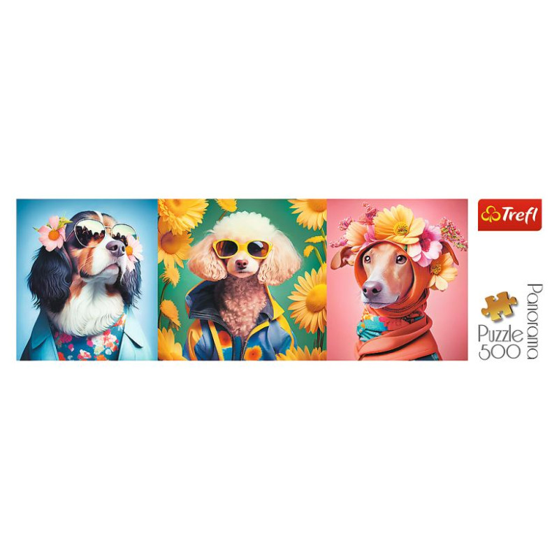 Trefl Panorāmas Puzle Suņi, 500 gab.