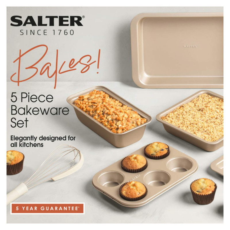 Salter BW12603G1EU7 Bakes 5-Piece Baking Set - Gold
