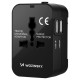 Wozinsky WUTWC travel adapter universal 24W EU / US / AUS / UK / 2x USB-A - black