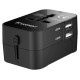 Wozinsky WUTWC travel adapter universal 24W EU / US / AUS / UK / 2x USB-A - black