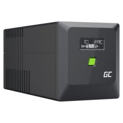 Green Cell Nepārtrauktas baro&scaron;anas bloks Green Cell PowerProof LCD UPS 750VA 480W USB 2x Schuko + 2x IEC