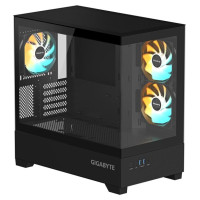 Gigabyte Case|GIGABYTE|C201 PANORAMIC|MidiTower|Case product features Rackmountable/Removeable HDD basket/Transparent panel|Not included|MicroATX|MiniITX|Colour Black|GB-C201P