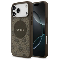 Guess 4G Circle Classic Logo MagSafe case for iPhone 17 Pro Max - brown
