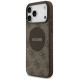 Guess 4G Circle Classic Logo MagSafe case for iPhone 17 Pro Max - brown