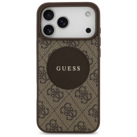 Guess 4G Circle Classic Logo MagSafe case for iPhone 17 Pro Max - brown
