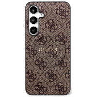 Guess 4G Ring Classic Logo MagSafe case for Samsung Galaxy S25 FE - brown