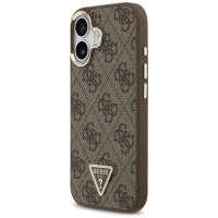 Guess 4G Triangle Logo MagSafe Case for iPhone 17 - Brown and Gold