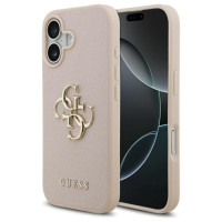 Guess Grained Big 4G & Classic Logo iPhone 17 Case - Pink
