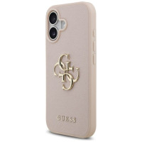 Guess Grained Big 4G & Classic Logo iPhone 17 Case - Pink